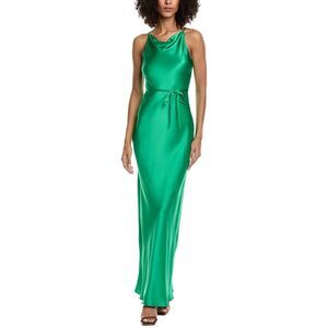 Amanda Uprichard Womens  Shaelyn Silk Maxi Dress, Green